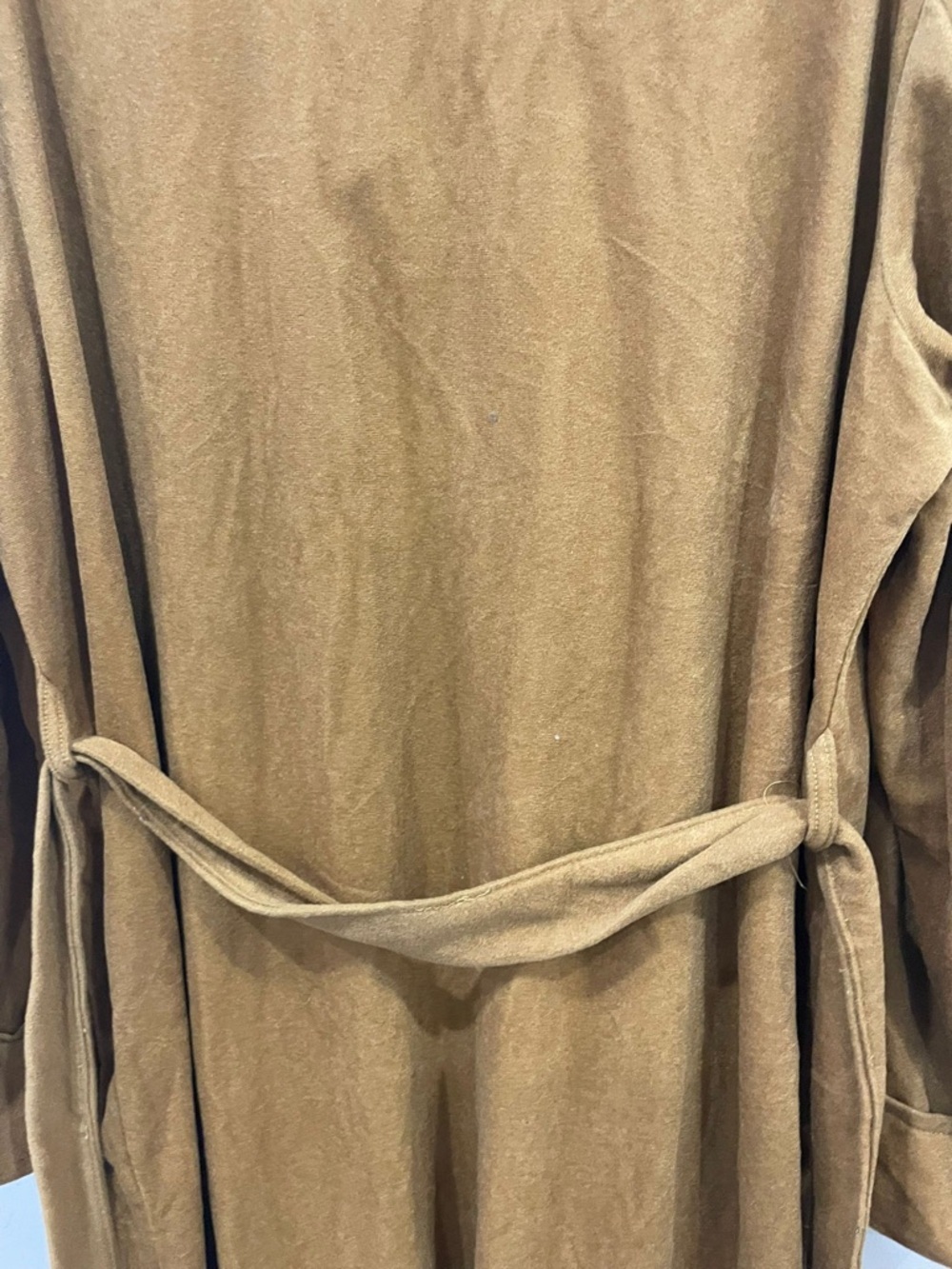 Women’s Camel Velour Tie Waist Bathrobe Robe XL - Picture 3 of 7